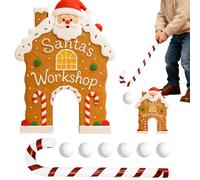 Ensemble de Mini-Golf de Noël - Jouet en Canne à Sucre de 35 cm, jeude Putting en d'épices, défi de bâton de fête en intérieur et en extérieur pour Les Vacances | Mini-jeudivertissant pour Le b