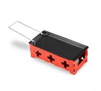 Ensemble de mini gril à raclette pour couples - Casserole à fondue au fromage portable chauffée par des bougies chauffe-plat - Plaque de cuisson antiadhésive avec poignée résistante à la chaleur