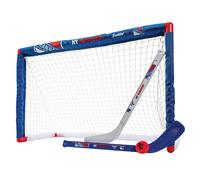 Ensemble de mini-hockey des Rangers de New York de la LNH : ensemble comprenant un ballon de hockey et deux b tons de hockey, un mini-filet de bu