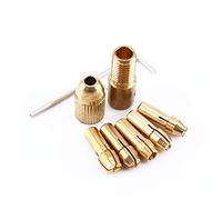Ensemble de Mini-Mandrins de Perçage en Cuivre avec Micro-Embouts Hélicoïdaux de 0,5 Mm À 3 Mm, Kit de Pinces de Serrage Précises pour PCB, Abs, Perçage de Tôles D'Aluminium, Portable