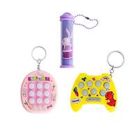 Ensemble de Mini-Porte-clés FITN, Jeu de Morpion à poussée Rapide, Jeu de Taupe, kaléidoscope pour Enfants, Coffret Cadeau créatif et Amusant, idéal pour Les Amis et Les Enfants.