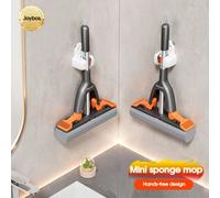 Ensemble de mini-vadrouille compacte Joybos avec 1 têtes d'éponge et poignée facile à presser - Nettoyage humide et sec polyvalent pour la salle de bain, la cuisine, les vitres et les surfaces de voit