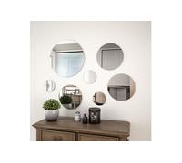 Ensemble de miroir mural 7 pcs Verre Rond