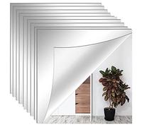Ensemble de MIROIRS carrés, Stickers Muraux Miroirs Décoratifs, Lot de 9 15 x 15 cm 3D Miroir Stickers Muraux Autocollant Miroirs Adhésif Autocollant Mural Miroirs pour Maison Salon Chambre Décor