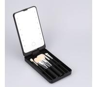 Ensemble De Miroirs De Maquillage Avec Couvercle,Anti-Poussière,Ensemble De Pinceaux De Maquillage - Black Usb Charging W