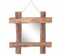 Ensemble de Miroirs en Bois Flotté Naturel et Blanc avec un Style Rustique vidaX