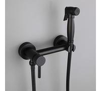 Ensemble de mitigeur de Douche de Toilette, Robinet de Bidet Noir, Robinet Mural de Bidet Chaud et Froid, kit de pulvérisation pour Toilettes Multifonction pour Salle de Bain/Toilettes, Tuyau à r