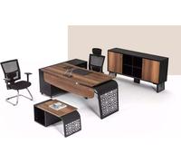 Ensemble de mobilier de bureau moderne Aménagement du poste de travail Bureau d'angle Armoire