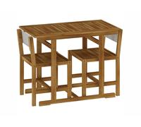 Ensemble De Mobilier De Jardin En Acacia 3 Pièces 2 Chaises + 1 Table Priamo