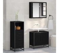 vidaXL Ensemble mobilier salle de bain Bois d'ingénierie moderne Sonoma gris 35x37,5x100 cm