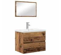 Vidaxl Ensemble De Mobilier De Salle De Bain 3 Pcs Vieux Bois