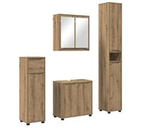Vidaxl Ensemble De Mobilier De Salle De Bain 4 Pcs Chêne Artisanal