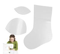 Ensemble de modèles de de Chaussettes de Noël - Kit de Courtepointe en Acrylique DIY 8/12/15 Pouces | Moules Transparents pour l'artisanat, de Bas Faits à la Main, règle de Coupe préci