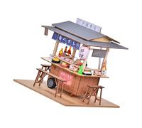 Ensemble de modèles de magasin de sushis en bois robuste fait à la main - Accessoire portable pour travaux manuels et décoration de la maison - Petit modèle alimentaire