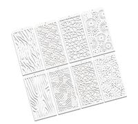 Ensemble de modèles de pochoirs à motifs pour textile de toile | Matériaux PET réutilisables, découpes précises pour la décoration intérieure et l ' artisanat, applications de