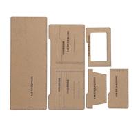 Ensemble de modèles de portefeuille en cuir |Modèles d'artisanat en acrylique pour portefeuilles courts/sacs à main/accessoires faits à la main |Kit d'outils de 5 pièces avec