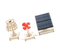 Ensemble de modèles scientifiques en bois avec design de station solaire, assemblage de circuit de base et module de ventilateur pour les apprenants d'activités à la maison, ensemble de modèles