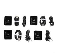 Ensemble de moniteurs d'écouteurs sans fil professionnel 2,4 G, paire émetteur-récepteur pour performance sur scène, sac de corps rechargeable, latence < 12 ms, portée de 30 m (1 tran 3 récepteurs)
