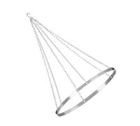 Ensemble de montage de rideaux de plafond - Anneau rond en fer de 30,5 cm avec chaîne | Kit de matériel de suspension pour rideaux d'auvent | Support de plafond décoratif pour fête, mariage, cérémonie