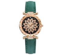 Ensemble de montres à quartz pour femme avec bracelet étoile et cadran 38 mm, Vert, taille unique