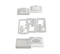 Ensemble de moulage en colophane interconnectés orientés Noël avec substance élastomère flexible lavable lave-vaisselle Puzzle de Noël Moulage en colophane