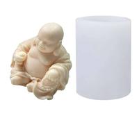 Ensemble de moule en silicone Bouddha - Moule de bricolage 3D, moule de bougie flexible | Moule de fabrication de résine de savon, moule de sculpture résistant à la chaleur pour bougies faites à la