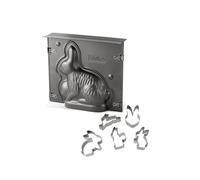 Ensemble de moule lapin de Pâques 3D et 5 emporte-pièces lapin Zenker Pâques Zenker