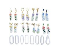 Ensemble de moules à bijoux en argile faits à la main en forme de géométrique, accessoires de mode pour boucles d'oreilles, modèles de mode