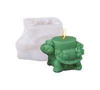 Ensemble de moules à bougie en forme de tortue, kit de moules artisanaux en résine, moule avec détails d'ornement, conception de bougie en argile 3D, forme de moule de diffuseur de pierre, ensemble de