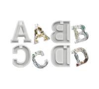 Ensemble de moules à bougies avec lettres personnalisées, 4, Suit | Ensemble de moules en Silicone polyvalents, pour l ' artisanat innovant de bougies en lettres et les activités