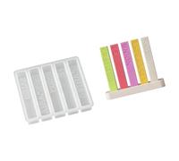 Ensemble de moules à bougies en silicone pour décoration d ' intérieur, plateau de moulage de pilier à cinq cavités pour les projets de fabrication de savon en résine de plâtre