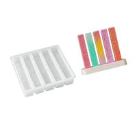 Ensemble de moules à bougies pilier en silicone, plateau de coulée flexible à cinq cavités pour plâtre, résine, savon, projets décoratifs, fournitures, plateau à pilier, moule à cire, décoration de de