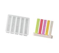 Ensemble de moules à bougies pilier en silicone, plateau de coulée flexible à cinq cavités pour plâtre, résine, savon, projets décoratifs, fournitures, plateau à pilier, moule à cire, décoration de de