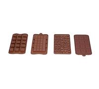 Ensemble de moules à chocolat en Silicone innovants, outils de cuisson antiadhésifs pour les boulangers à domicile, les réunions de famille, marron, 4 pièces