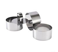 Ensemble de moules à dessert professionnels en acier inoxydable avec outil de presse pour plaquer gâteaux, hamburgers, œufs, anti-rouille, 8 x 8 x 12 cm