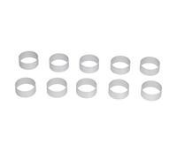 Ensemble de moules à gâteau de lune en aluminium, Biscuits, outil de cuisson DIY pour faire des pâtisseries, desserts et apéritifs, 10 pièces, formes 3D durables de haute qualité (Rond 2,6 pouces)