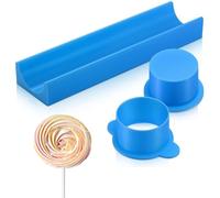 Ensemble de moules à gâteau ronds de luxe de 4,4 cm avec plateau de 22,9 cm - Kit de découpe facile à utiliser pour la cuisson uniforme et la décoration pour cuisine, dessert, magasin de gâteaux (noir