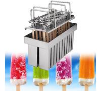 Ensemble de moules à glace en acier inoxydable - Machine à sucettes glacées commerciales pour faire des sucettes glacées faciles à faire soi-même, parfait pour les friandises glacées faites maison