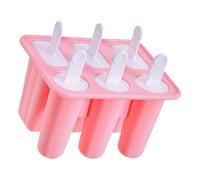 Ensemble de moules à glace en silicone avec bâton amovible 6 compartiments pour sucettes glacées avec bâton amovible