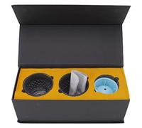 Ensemble de moules à glaçons ronds en verre à whisky, machine à boules de glace en silicone de grand volume de qualité supérieure avec 2 verres trempés pour cocktails, boissons au (Brillant)