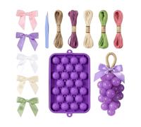 Ensemble de moules à savon en silicone raisin - Nettoyant maison, création de barre de glycérine, forme en caoutchouc flexible, forme détaillée de texture de baies, fournitures de loisirs créatifs |