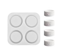 Ensemble de moules cylindriques artistiques en silicone pour bougies florales et travaux manuels décoratifs résistants à la chaleur avec détails parfaits Moules réutilisables en silicone