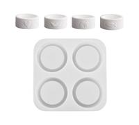 Ensemble de moules cylindriques en silicone pour fleurs et décorations avec détails parfaits en forme de cœur