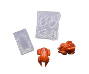 Ensemble de moules de cuisson en silicone en forme d'ailes de poulet avec pièces détachables pour poupées et scènes miniatures pour enfants