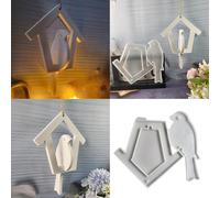 Ensemble de moules de Noël flexibles et robustes en silicone portables pour travaux manuels, décorations rondes et porte-clés
