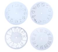 Ensemble De Moules D'horloge En Silicone - 4 Modèles Diy Pour La Fabrication De Résine, Arabes, Romains, Constellations, Numériques - 15 Cm