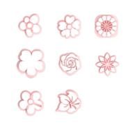 Ensemble De Moules En Argile À Fleurs En Plastique 8 Pièces Pour La Fabrication De Bijoux Modèles D'artisanat De Boucles D'oreilles Réutilisables Modèles Créatifs De Boucles D'oreilles