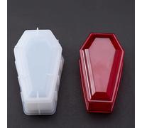 Ensemble de moules en résine de Silicone sur le thème d'halloween, boîte de rangement en forme de cercueil et moule de moulage de décoration fait à la main, 1 ensemble 1Set mold