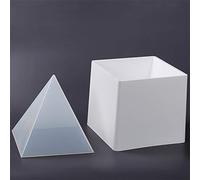 Ensemble de moules en résine en forme de pyramide - Grands moules en silicone - Outil de fabrication de bijoux - 15 cm