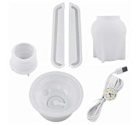 Ensemble de moules en résine pour lampe à huile, lampe ouragan, moule en silicone pour moulage de résine, moules à lumière époxy avec 3 lumières LED, lanternes rétro, lampes à huile d'intérieur pour
